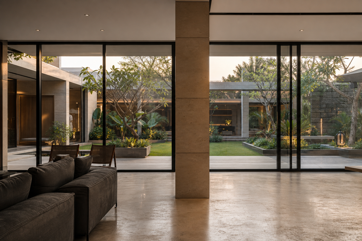 After: minimal aluminium window system